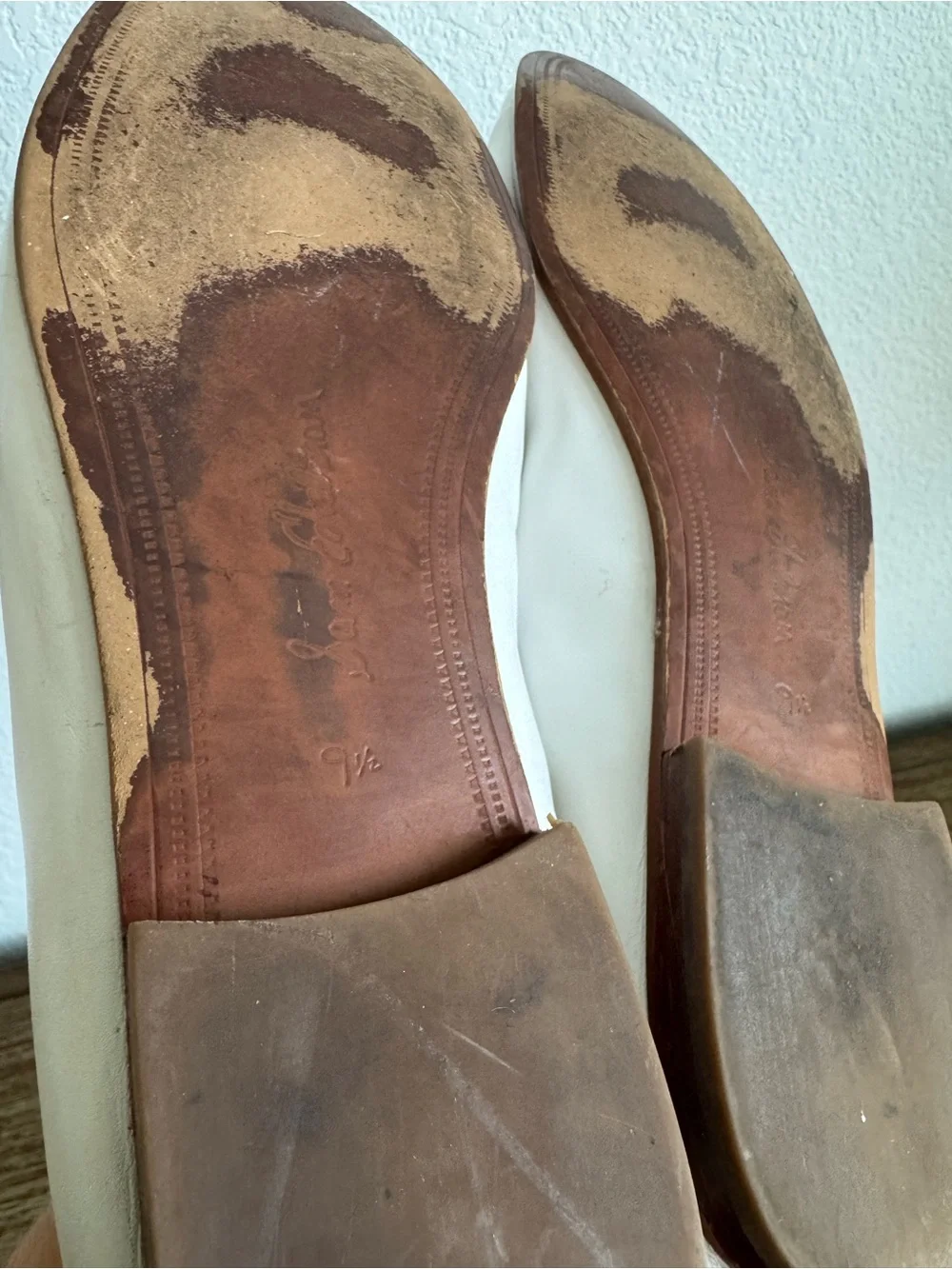 Sam Edelman Cream Leather Loafers